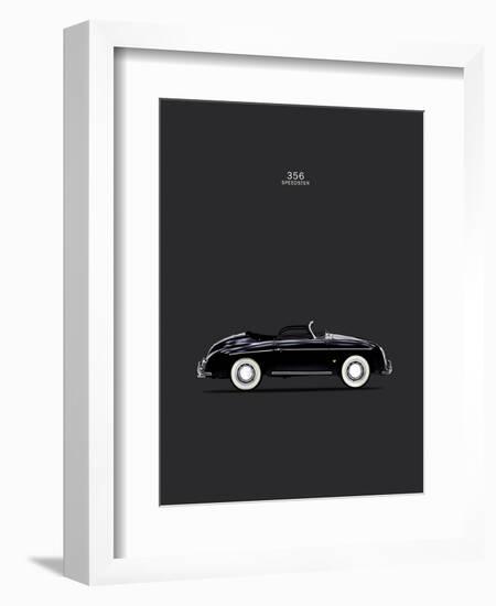 Porsche 356 Speedster Black-Mark Rogan-Framed Art Print