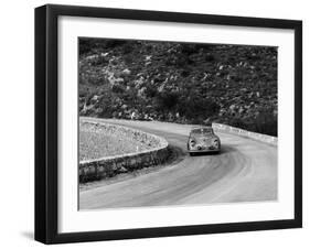 Porsche 356 Taking a Corner in the Monte Carlo Rally, 1954-null-Framed Photographic Print