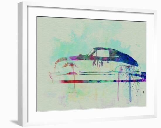 Porsche 356 Watercolor-NaxArt-Framed Art Print