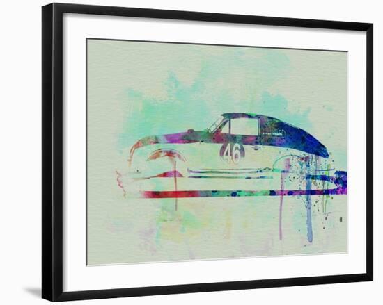 Porsche 356 Watercolor-NaxArt-Framed Art Print