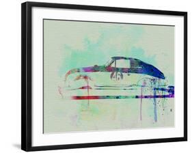 Porsche 356 Watercolor-NaxArt-Framed Art Print