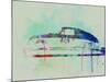 Porsche 356 Watercolor-NaxArt-Mounted Art Print