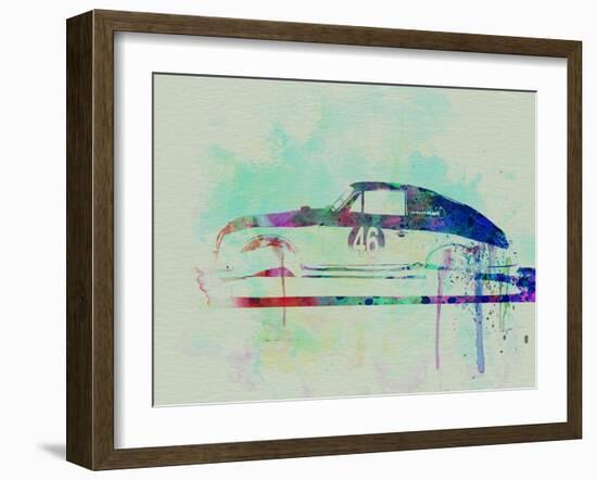 Porsche 356 Watercolor-NaxArt-Framed Art Print