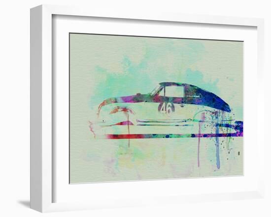 Porsche 356 Watercolor-NaxArt-Framed Art Print