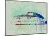 Porsche 356 Watercolor-NaxArt-Mounted Art Print