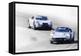 Porsche 904 Racing Watercolor-NaxArt-Framed Stretched Canvas