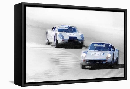 Porsche 904 Racing Watercolor-NaxArt-Framed Stretched Canvas