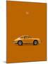 Porsche 911 1968 Orange-Mark Rogan-Mounted Art Print