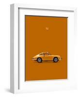 Porsche 911 1968 Orange-Mark Rogan-Framed Art Print