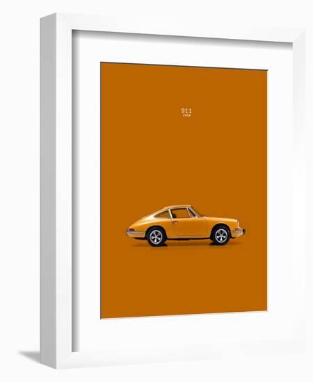 Porsche 911 1968 Orange-Mark Rogan-Framed Art Print