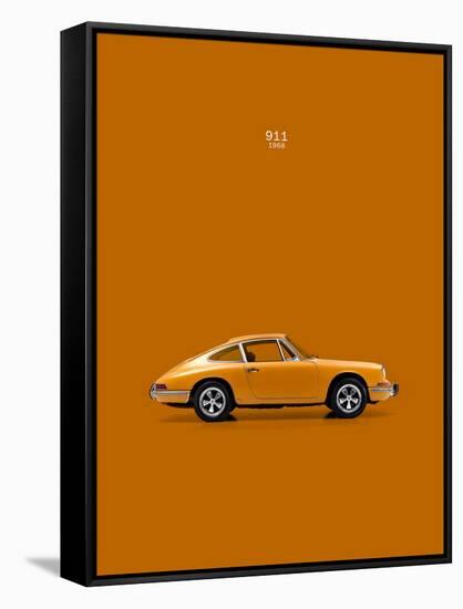 Porsche 911 1968 Orange-Mark Rogan-Framed Stretched Canvas