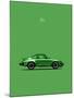 Porsche 911 Carrera Green-Mark Rogan-Mounted Art Print