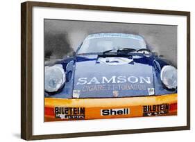 Porsche 911 Front End Watercolor-NaxArt-Framed Art Print