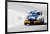 Porsche 911 on Race Track Watercolor-NaxArt-Framed Art Print