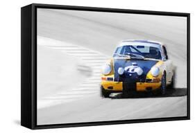 Porsche 911 on Race Track Watercolor-NaxArt-Framed Stretched Canvas