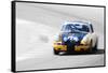 Porsche 911 on Race Track Watercolor-NaxArt-Framed Stretched Canvas