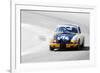 Porsche 911 on Race Track Watercolor-NaxArt-Framed Premium Giclee Print