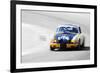 Porsche 911 on Race Track Watercolor-NaxArt-Framed Premium Giclee Print