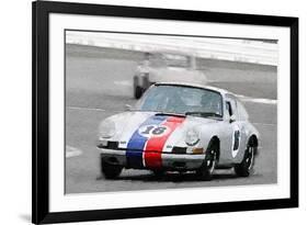 Porsche 911 Race in Monterey Watercolor-NaxArt-Framed Premium Giclee Print