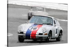 Porsche 911 Race in Monterey Watercolor-NaxArt-Stretched Canvas