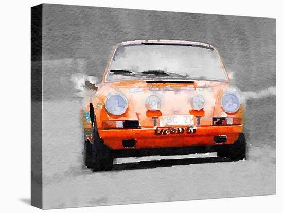 Porsche 911 Race Track Watercolor-NaxArt-Stretched Canvas