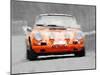 Porsche 911 Race Track Watercolor-NaxArt-Mounted Art Print