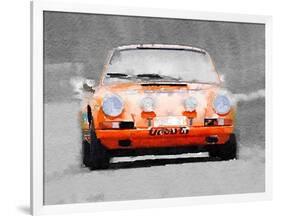 Porsche 911 Race Track Watercolor-NaxArt-Framed Art Print