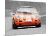 Porsche 911 Race Track Watercolor-NaxArt-Mounted Art Print