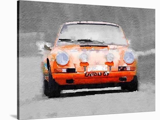 Porsche 911 Race Track Watercolor-NaxArt-Stretched Canvas