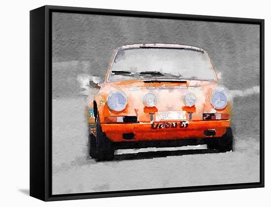 Porsche 911 Race Track Watercolor-NaxArt-Framed Stretched Canvas