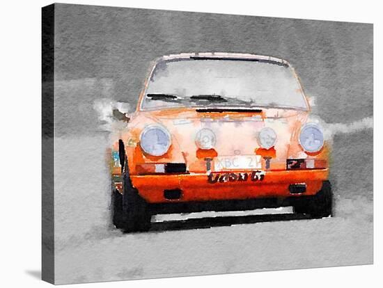 Porsche 911 Race Track Watercolor-NaxArt-Stretched Canvas