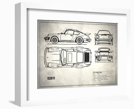 Porsche 911-Turbo 1977-Mark Rogan-Framed Art Print