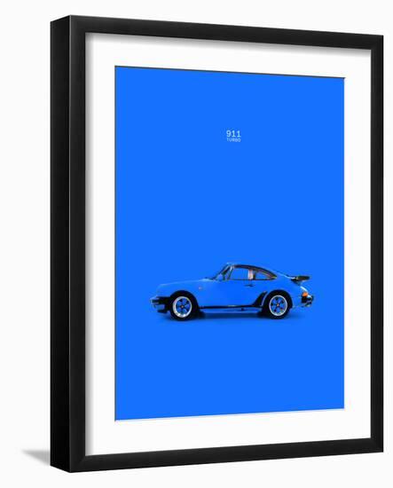 Porsche 911 Turbo Blue-Mark Rogan-Framed Art Print