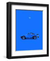 Porsche 911 Turbo Blue-Mark Rogan-Framed Art Print