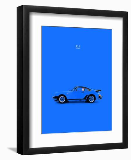 Porsche 911 Turbo Blue-Mark Rogan-Framed Art Print