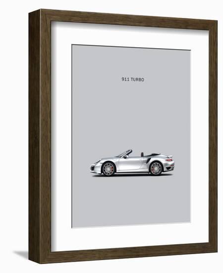Porsche 911 Turbo Grey-Mark Rogan-Framed Art Print