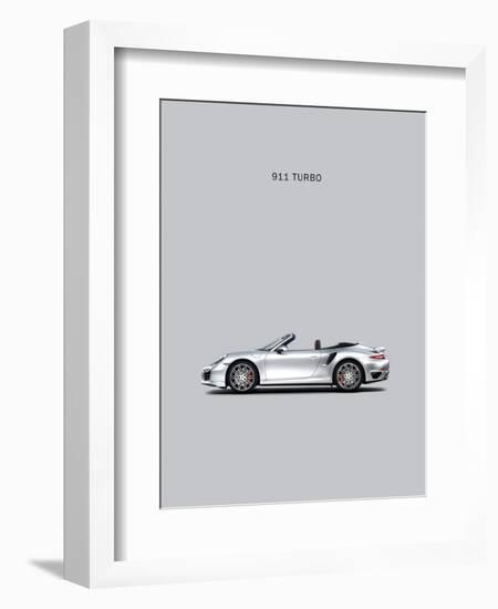 Porsche 911 Turbo Grey-Mark Rogan-Framed Art Print