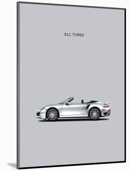 Porsche 911 Turbo Grey-Mark Rogan-Mounted Art Print