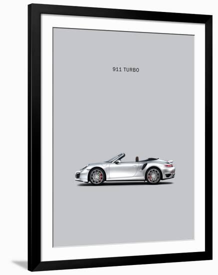 Porsche 911 Turbo Grey-Mark Rogan-Framed Art Print