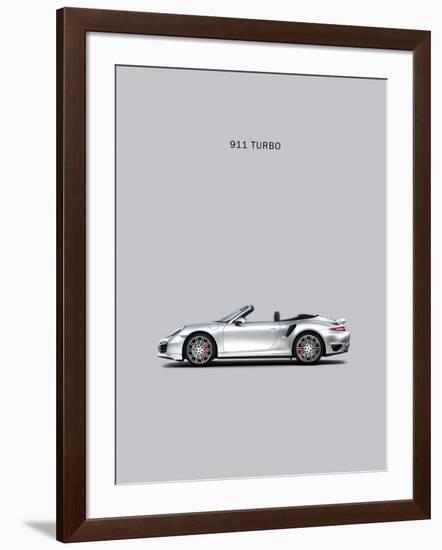 Porsche 911 Turbo Grey-Mark Rogan-Framed Art Print