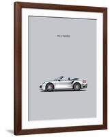 Porsche 911 Turbo Grey-Mark Rogan-Framed Art Print