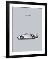 Porsche 911 Turbo Grey-Mark Rogan-Framed Art Print