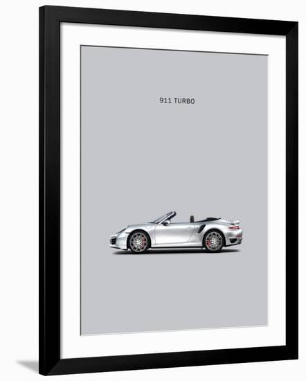 Porsche 911 Turbo Grey-Mark Rogan-Framed Art Print