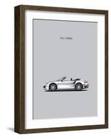 Porsche 911 Turbo Grey-Mark Rogan-Framed Art Print