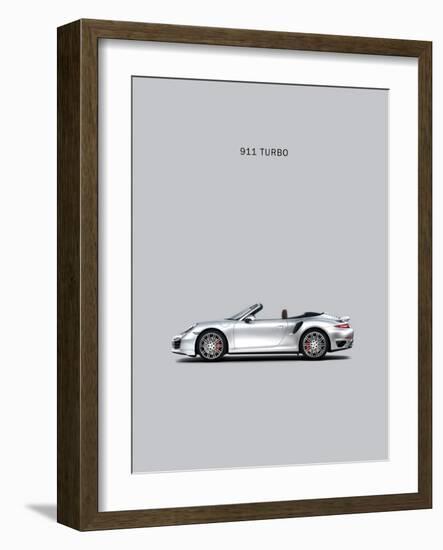 Porsche 911 Turbo Grey-Mark Rogan-Framed Art Print