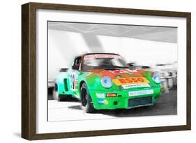 Porsche 911 Turbo Watercolor-NaxArt-Framed Art Print