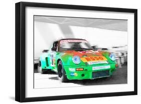 Porsche 911 Turbo Watercolor-NaxArt-Framed Art Print