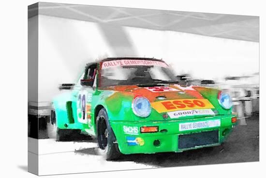 Porsche 911 Turbo Watercolor-NaxArt-Stretched Canvas