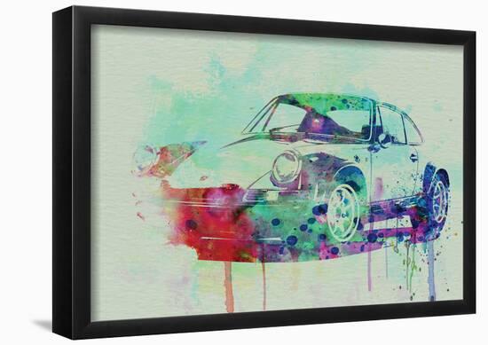 Porsche 911 Watercolor 2-NaxArt-Framed Poster