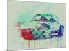 Porsche 911 Watercolor 2-NaxArt-Mounted Art Print